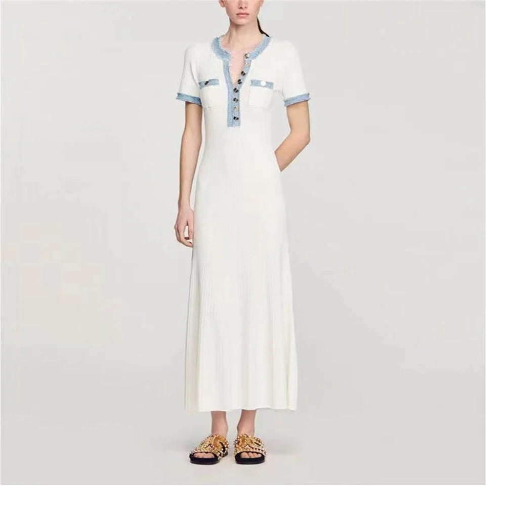 Blanca - Vestido largo de punto