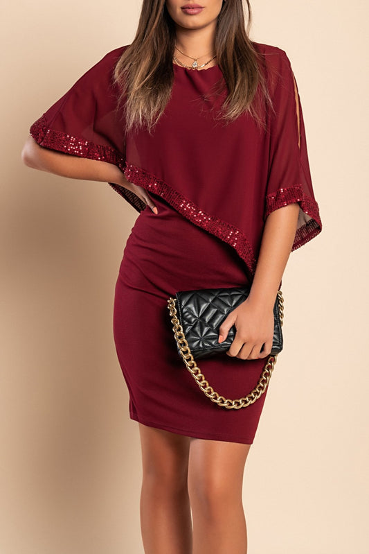 Vestido elegante Arlet con capa