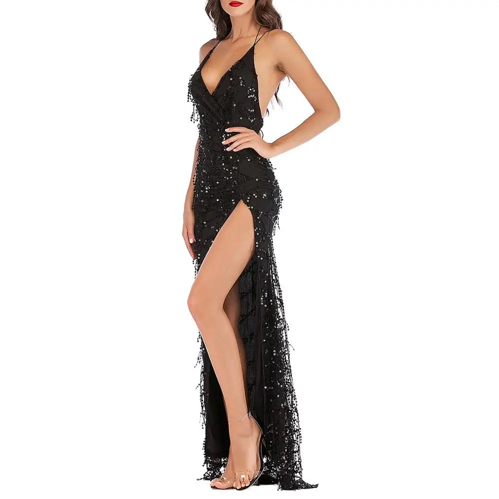 Sarah - Vestido irregular con lentejuelas