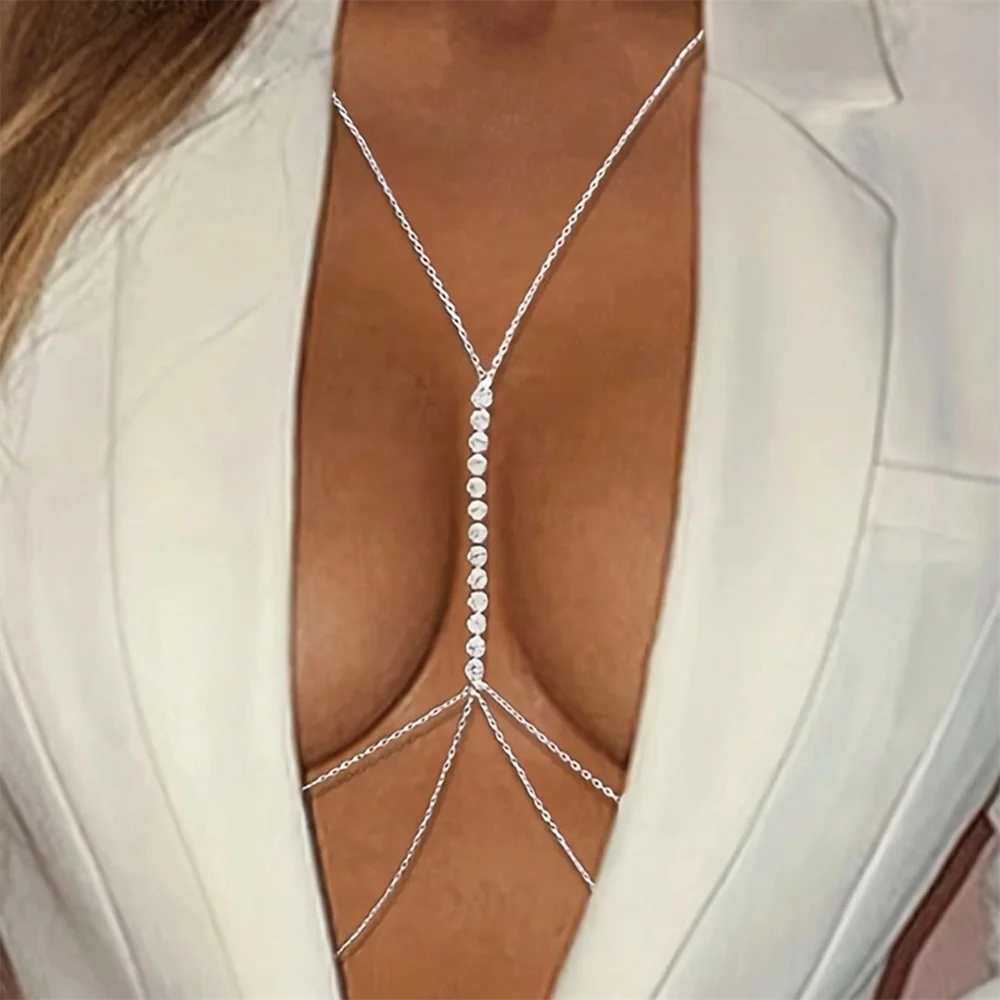 Ornella - Collar de diamantes de imitación en el pecho