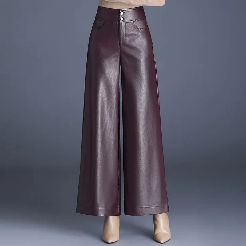 Vega - Pantalones anchos de cuero