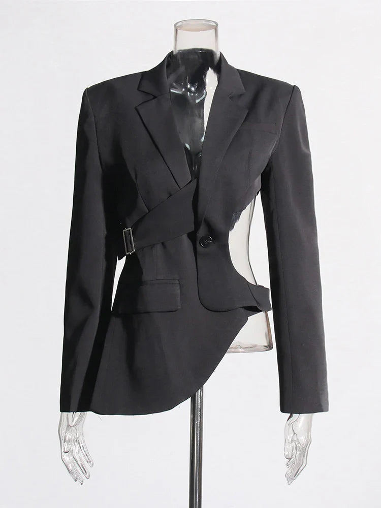 Noelia - Blazer con corte asimétrico y campana