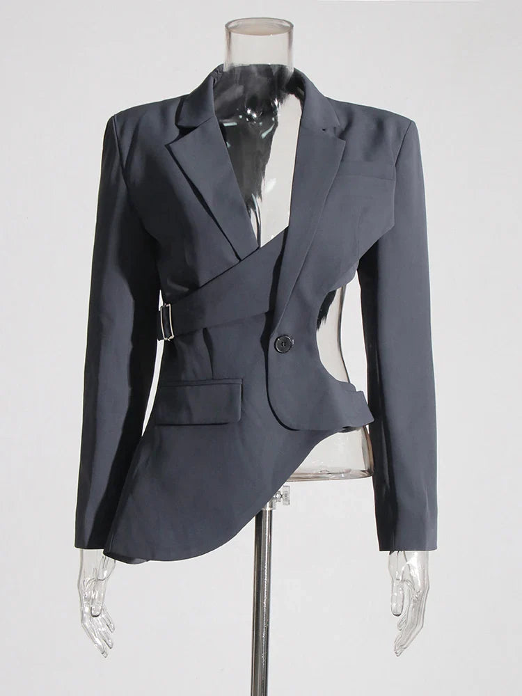 Noelia - Blazer con corte asimétrico y campana