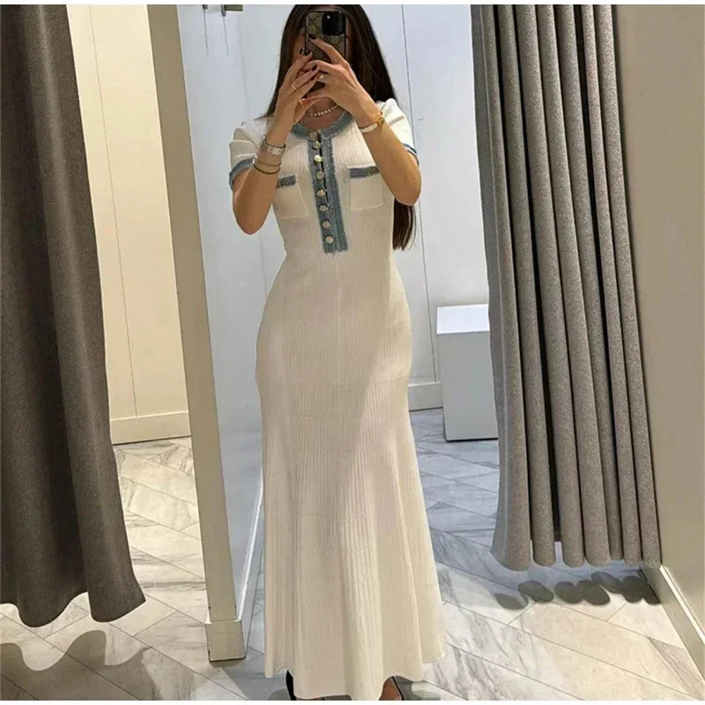Blanca - Vestido largo de punto