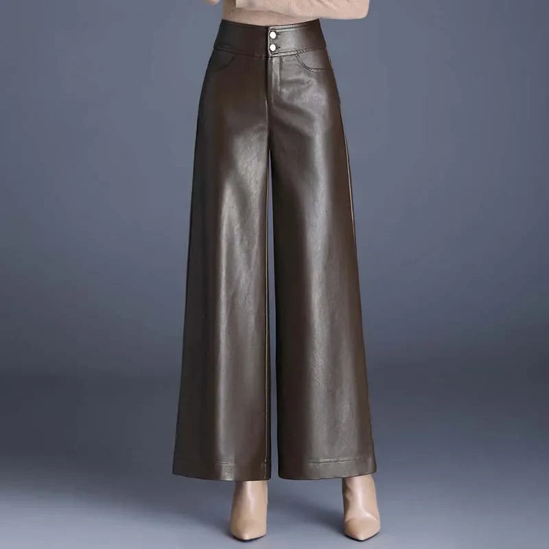 Vega - Pantalones anchos de cuero