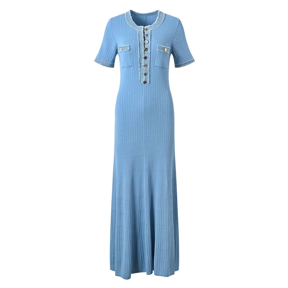 Blanca - Vestido largo de punto