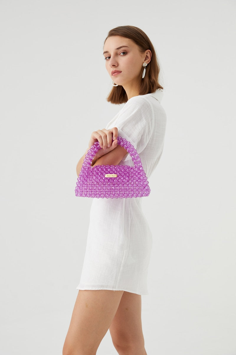 Esther - Bolso de mano cubierto de perlas
